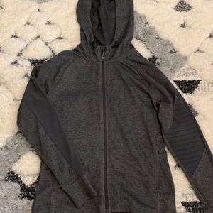 Hooded Avia Jacket Dark Grey w/ Thumb Holes